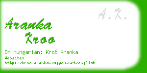 aranka kroo business card