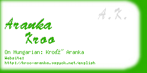 aranka kroo business card